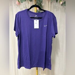 Nike Dri-Fit Purple Athletic Tee XL Moisture Wicking Short Sleeve